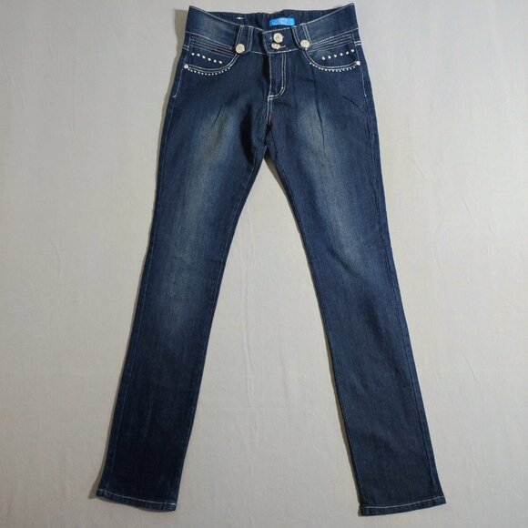 Belleza jeans women's junior size 9 ink blue colour high waist skinny straight - Picture 1 of 14